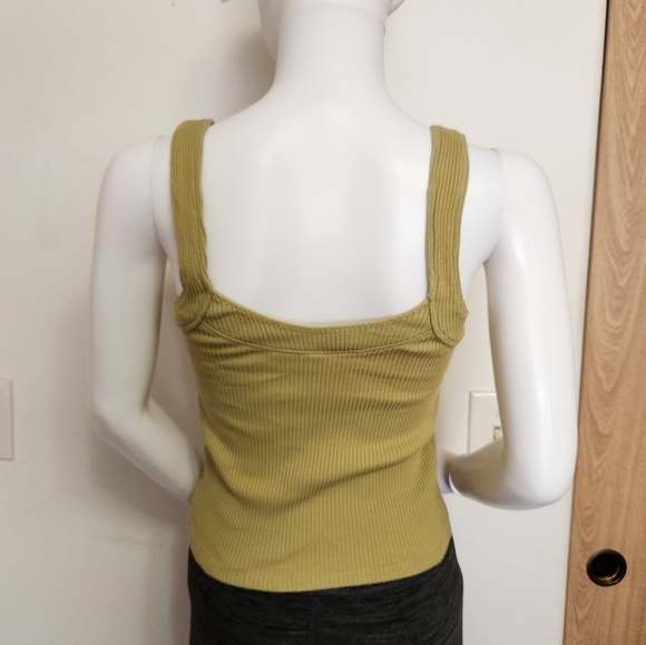 Green Free People Bridgette Ribbed Tank size XS - Picture 8 of 11